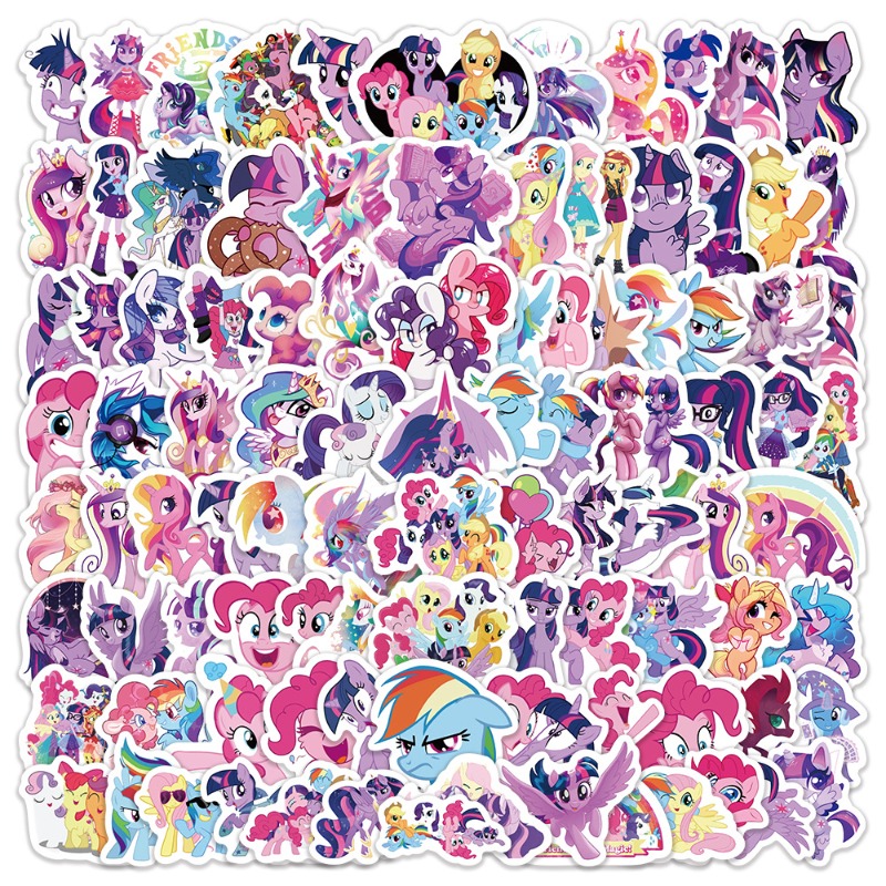 Anime Merchandise Usa - 100 個漫画マイリトルポニートワイライトスパークルパターンステッカーアニメ商品かわいい装飾小さなギフト