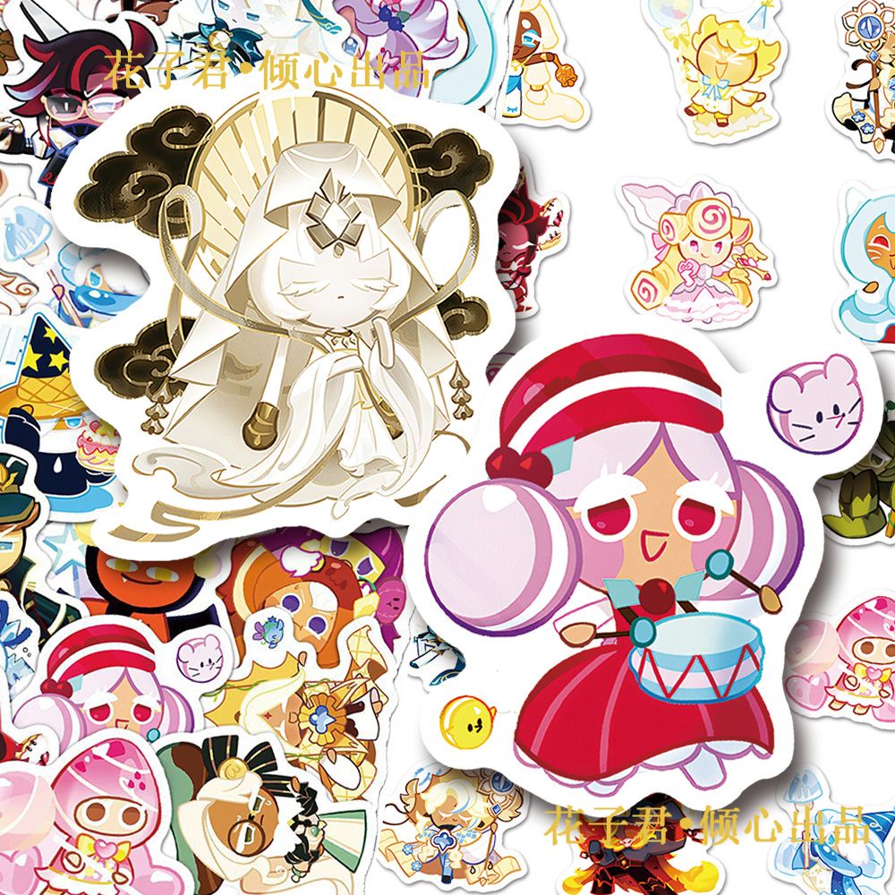 Anime Kingdom Merchandise - ゲーム「クッキーラン：キングダム」 ‌ 楽しいステッカー プランナー用品 粘着式ゲームグッズ フィギュア