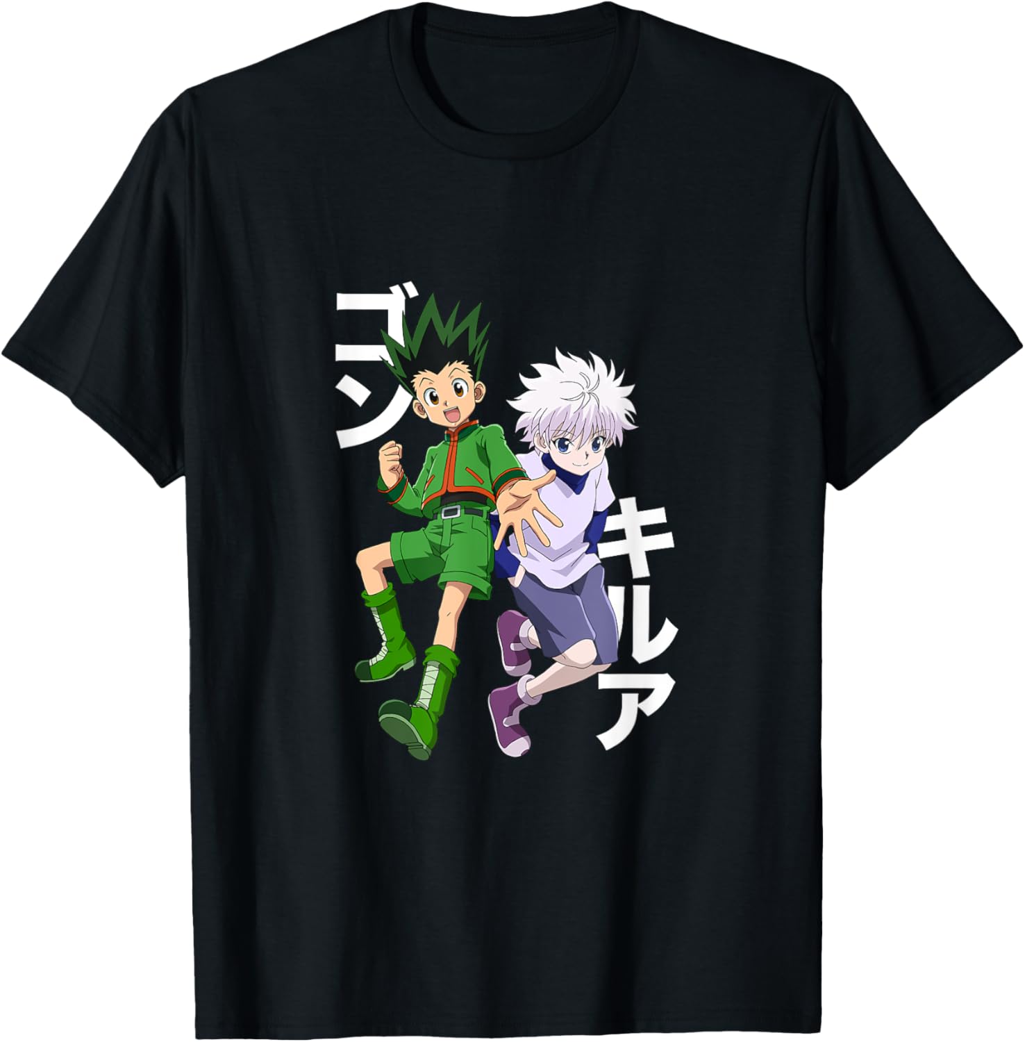 Anime Themed Merchandise - Hunter x Hunter Gon and Killuaの日本のユニセックスTシャツ,カスタムプリントストリートウェア
