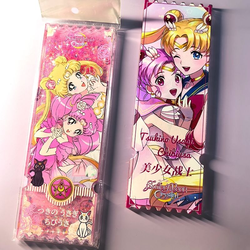 Anime Themed Merchandise - セーラームーンをテーマにした砂の記念チケット型オーナメント、オリジナルアニメグッズ、かわいい誕生日プレゼント