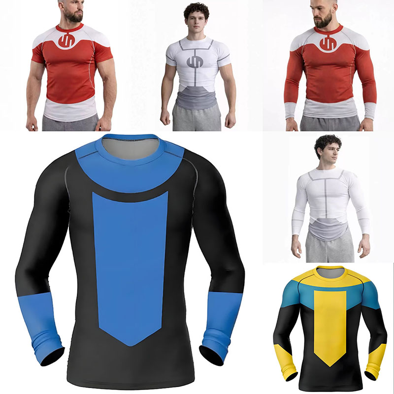 Anime Themed Merchandise - 新しい無敵コスプレラッシュガードダイビングジム Tシャツ BJJ ラッシュガード長袖半袖 MMA 服男性女性