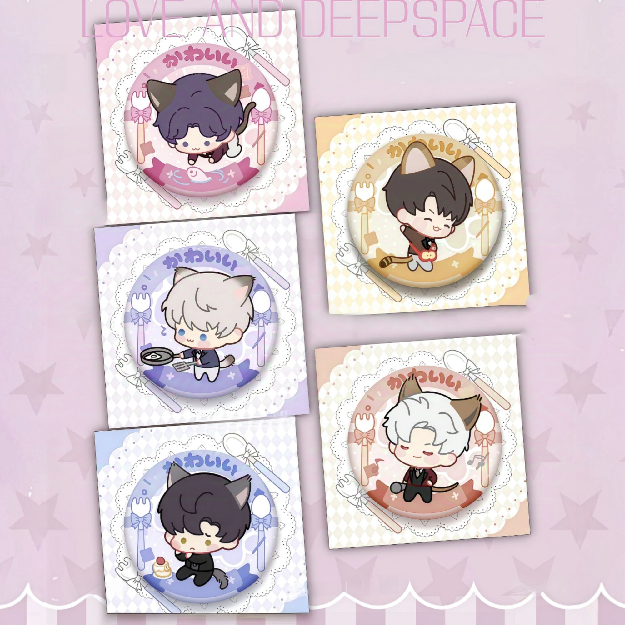 Anime Merchandise Usa - Love and Deep Spaceのアニメグッズには、全キャラクターのQバージョンのかわいいキスバッジ、バックパックペンダント、ギフトなどが含まれています。
