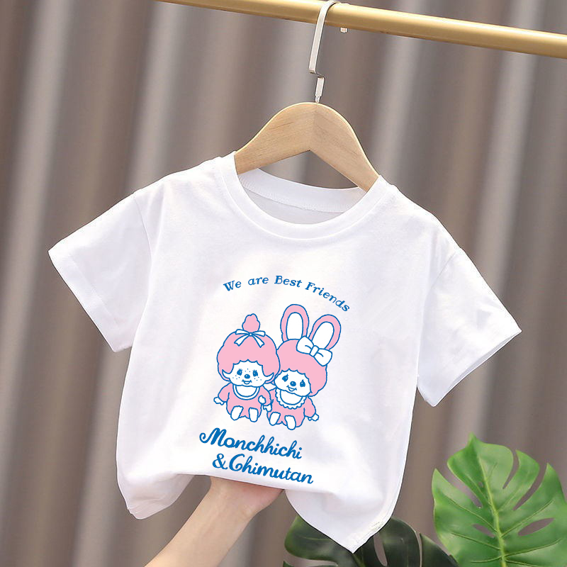 モンチッチキッズ Tシャツアニメフィギュア少年少女トップス  - Anime Themed Merchandise のレビューと価格