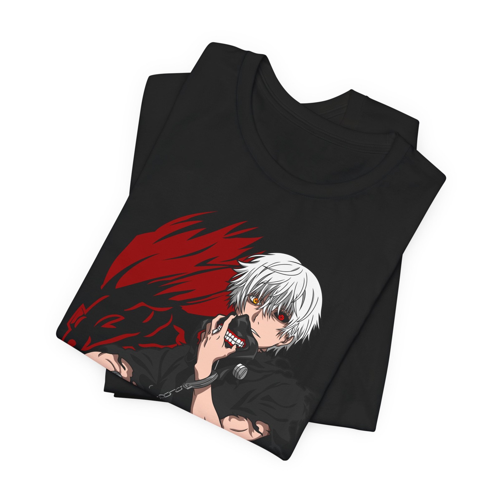 東京喰種アニメTシャツ、ユニセックス半袖Tシャツ、ファングッ - Anime Merchandise In Tokyo のレビューと価格